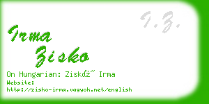 irma zisko business card